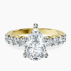 14kt Yellow Gold Selena Gomez Entwined Prongs Lab Diamond Ring front image