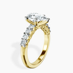 14kt Yellow Gold Selena Gomez Entwined Prongs Lab Diamond Ring standing product image one