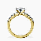 14kt Yellow Gold Selena Gomez Entwined Prongs Lab Diamond Ring side right image one