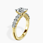 14kt Yellow Gold Cassidy Entwined Prongs Lab Diamond Ring standing product image one