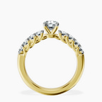 14kt Yellow Gold Cassidy Entwined Prongs Lab Diamond Ring side right image one