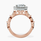18kt Rose Gold Micaela Halo Lab Diamond Ring side right image one