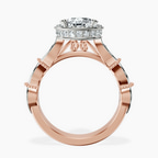 18kt Rose Gold Micaela Halo Lab Diamond Ring side right image one
