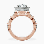 10kt Rose Gold Micaela Halo Lab Diamond Ring side right image one