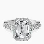 Platinum Micaela Halo Lab Diamond Ring front image