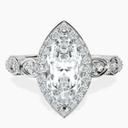 Platinum Micaela Halo Lab Diamond Ring front image