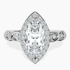 Platinum Micaela Halo Lab Diamond Ring front image
