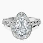 Platinum Micaela Halo Lab Diamond Ring front image
