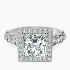 Platinum Micaela Halo Lab Diamond Ring front image