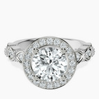9ct White Gold Micaela Halo Lab Diamond Ring front image