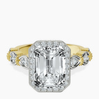 18kt Yellow Gold Micaela Halo Lab Diamond Ring front image
