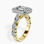 18kt Yellow Gold Micaela Halo Lab Diamond Ring standing product image one