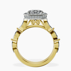 18kt Yellow Gold Micaela Halo Lab Diamond Ring side right image one