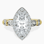 18kt Yellow Gold Micaela Halo Lab Diamond Ring front image