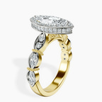 18kt Yellow Gold Micaela Halo Lab Diamond Ring standing product image one