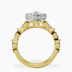 18kt Yellow Gold Micaela Halo Lab Diamond Ring side right image one