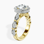 10kt Yellow Gold Micaela Halo Lab Diamond Ring standing product image one