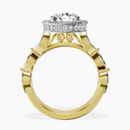 10kt Yellow Gold Micaela Halo Lab Diamond Ring side right image one