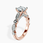 18ct Rose Gold Larisa Side Stone Lab Diamond Ring standing product image one