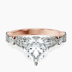 18ct Rose Gold Larisa Side Stone Lab Diamond Ring front image