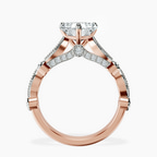 18ct Rose Gold Larisa Side Stone Lab Diamond Ring side right image one
