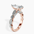 1.43 ct. marquise Larisa Side Stone lab diamond Ring in 18kt rose gold standing product image one