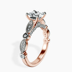 14ct Rose Gold Larisa Side Stone Lab Diamond Ring standing product image one