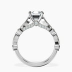 Platinum Larisa Side Stone Lab Diamond Ring side right image one