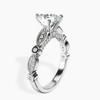 Platinum Larisa Side Stone Lab Diamond Ring standing product image one