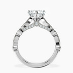 Platinum Larisa Side Stone Lab Diamond Ring side right image one