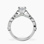 Platinum Larisa Side Stone Lab Diamond Ring side right image one