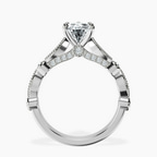 Platinum Larisa Side Stone Lab Diamond Ring side right image one