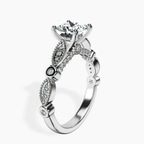 Platinum Larisa Side Stone Lab Diamond Ring standing product image one
