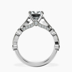 Platinum Larisa Side Stone Lab Diamond Ring side right image one