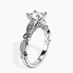 Platinum Larisa Side Stone Lab Diamond Ring standing product image one