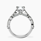 Platinum Larisa Side Stone Lab Diamond Ring side right image one