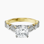 14ct Yellow Gold Larisa Side Stone Lab Diamond Ring front image
