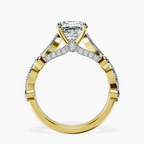 14ct Yellow Gold Larisa Side Stone Lab Diamond Ring side right image one