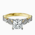 10kt Yellow Gold Larisa Side Stone Lab Diamond Ring front image