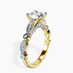 18kt Yellow Gold Larisa Side Stone Lab Diamond Ring standing product image one