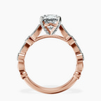 18kt Rose Gold Filippa Milgrain Lab Diamond Ring side right image one