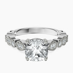 Platinum Filippa Milgrain Lab Diamond Ring front image