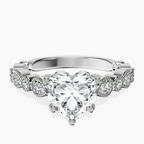 Platinum Filippa Milgrain Lab Diamond Ring front image
