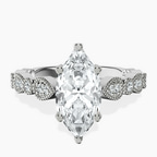 Platinum Filippa Milgrain Lab Diamond Ring front image