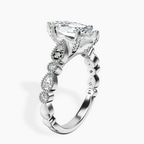 Platinum Filippa Milgrain Lab Diamond Ring standing product image one