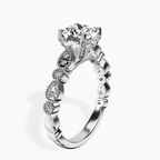 Platinum Filippa Milgrain Lab Diamond Ring standing product image one