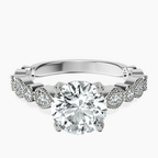 14kt White Gold Filippa Milgrain Lab Diamond Ring front image