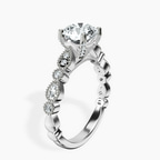 14kt White Gold Filippa Milgrain Lab Diamond Ring standing product image one