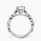 14kt White Gold Filippa Milgrain Lab Diamond Ring side right image one