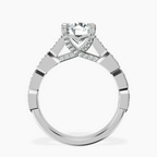 14kt White Gold Calista Side Stone Lab Diamond Ring side right image one